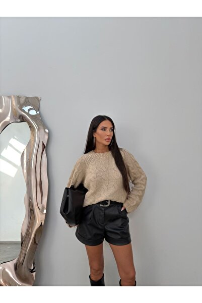 LAMİFUSTORE Knitted Patterned Sweater