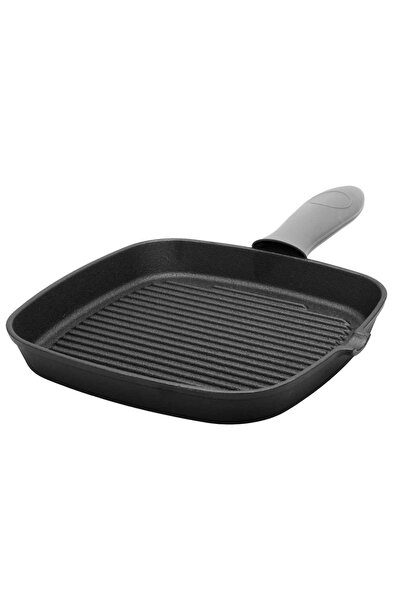 Other PATELNIA GRILLOWA ŻELIWNA 24cm Z SILIKONOWĄ NAKŁADKĄ 2668