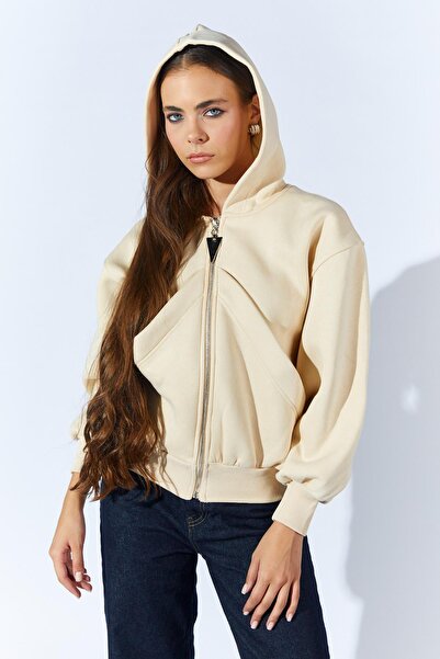 TENA Γυναικείο φούτερ με κουκούλα με μεγάλη τσέπη με τρεις κλωστές