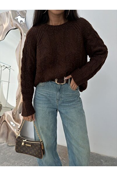 LAMİFUSTORE Knitted Patterned Sweater