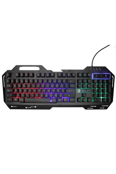 Techmaster V1 Rgb Işıklı Metal Yüzey Türkçe Q Kablolu Gaming Klavye