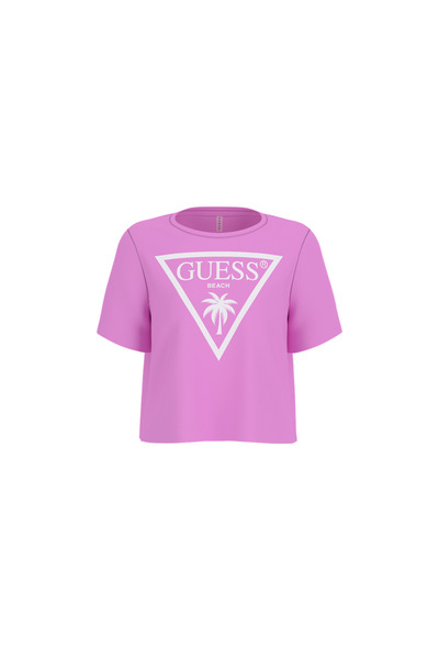 Guess Logo Crop Women's Boxy Fit T-Shirt