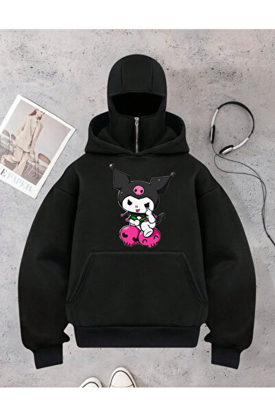 DEEFWEAR سويت شيرت بسحاب مطبوع للجنسين بتصميم النينجا