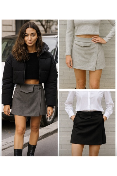 SimbaButik Kaşe mini şort etek