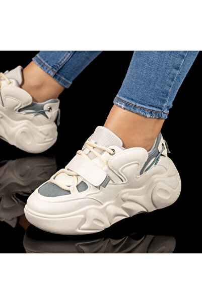 Modlet.ro Women's white and grey sports shoes MOD10354