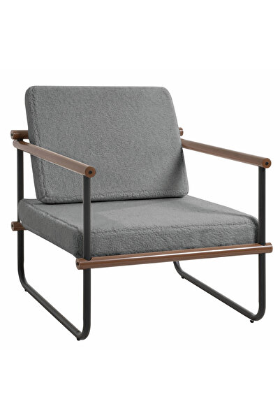 EqiEch كرسي بذراعين عصري منجد، كرسي بذراعين مريح لغرفة المعيشة، غرفة النوم، المكتب