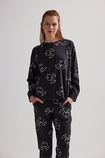 Hays Kadın Pamuklu Reglan Uzun Kollu Pijama Üstü