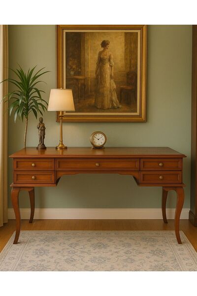 Evim Hizmet 140 Cm Ceviz Çizgi Çalışma Masası