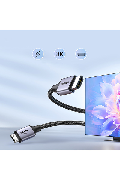 Other Kabel przewód mini HDMI - HDMI 2.1 8K 1m - szary