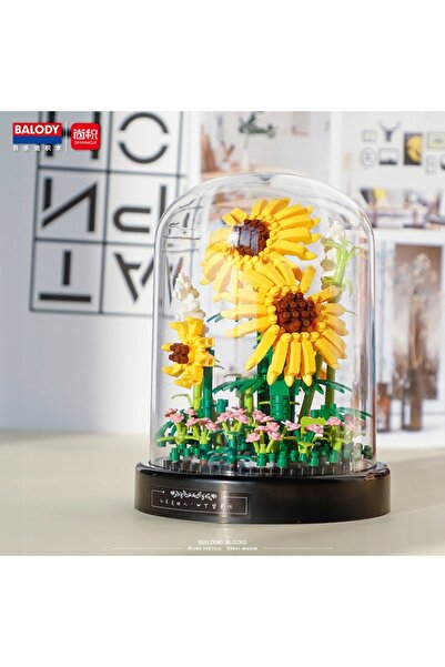 Other BLOCKS FLOWERS FOREST IN GLASS JAR MACROCLIMATE DECORATION GIFT SUNFLOWERS