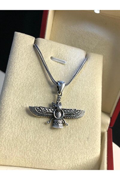 GWOMA Erkek Kadın Gümüş Kolye - Ahura Mazda Unisex Küçük • Işıklı Kutuda • Se...