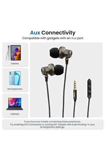 iMee PLUS IM-EP109 Wired Earphones with Mic, 3.5mm Jack, Hi-Fi Stereo Sound, Volume & Call Control