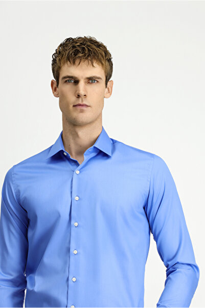 Kiğılı Long Sleeve Slim Fit Slim Fit Cotton Non Iron Satin Classic Shirt