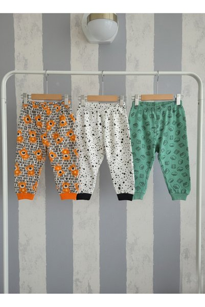 Jasminya 3 Lü Erkek Bebek 1 Yaş Pijama Altı (3 Lü Avantaj Paket)