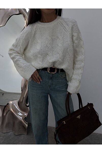 LAMİFUSTORE Knitted Patterned Sweater