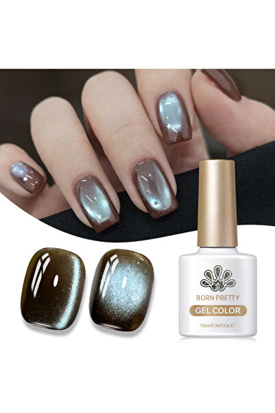 Born Pretty Colored Cat Magnetic Gel Ice Chocolate/Buz-Çikolata Kedi Gözü Kal...