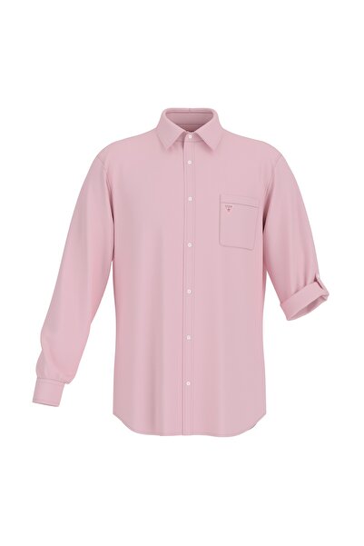 Guess Fluid Erkek Keten Karışımlı Regular Fit Gömlek