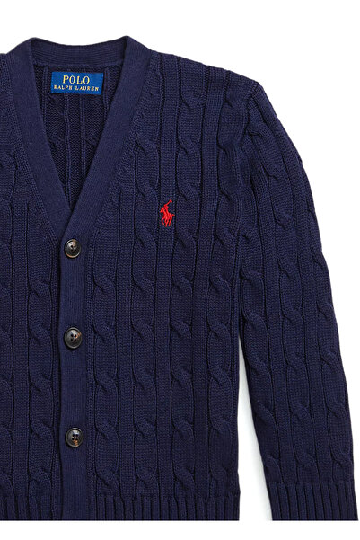 Polo Ralph Lauren Lacivert Erkek Çocuk Saç Örgü Hırka