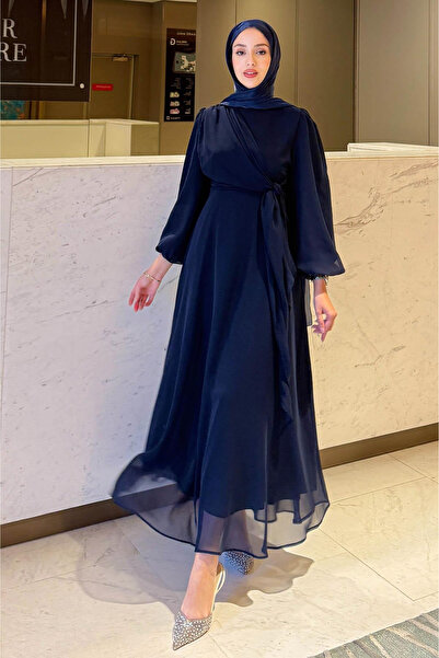 Tesettür Diyarı Sultan Model Yandan Bağlamalı Abiye