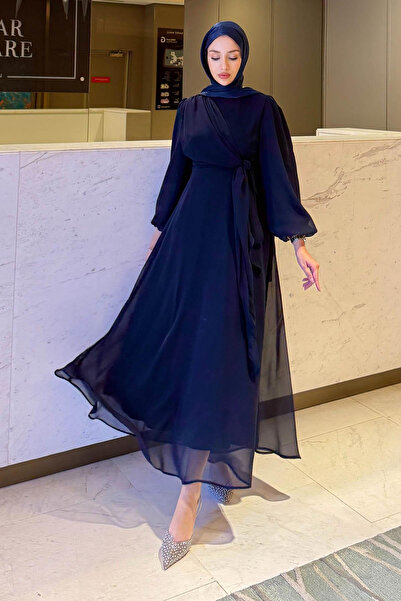 Tesettür Diyarı Sultan Model Yandan Bağlamalı Abiye