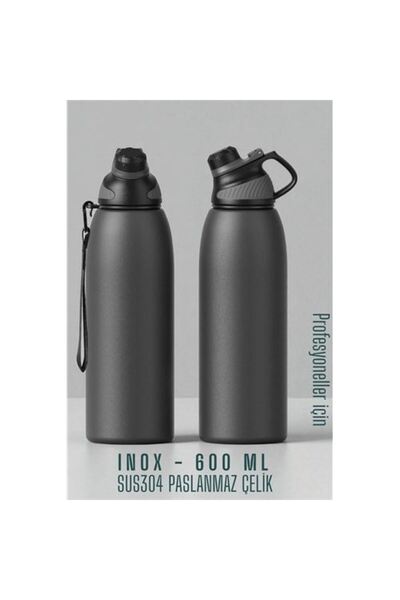 Skygo Modacar Inox Çelik Termos - 600 ml SUS304 Çelik Termos Profesyonel GRİ