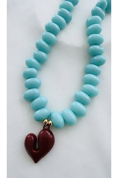 VNS Accessories Special Series Heart Figured Big Bead Necklace