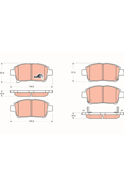 TRW Set Placute Frana Frana Disc Aston Martin Cygnet Faw (Tianjin) Vela