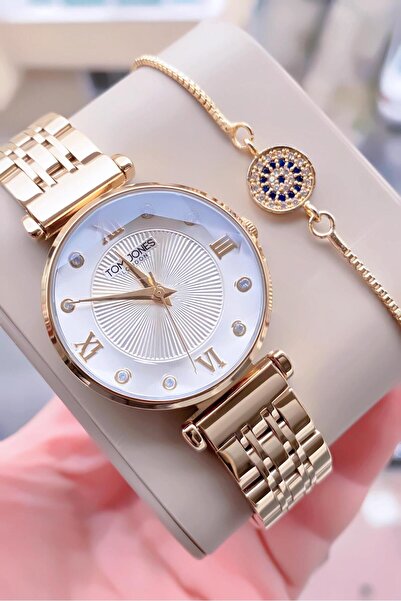 Tom Jones kadın kol saati orjinal 3atm su gecirmez çelik 2 yıl garantili bile...