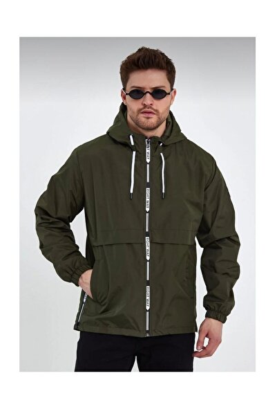 The Naz Line Men's Printed Hooded Raincoat