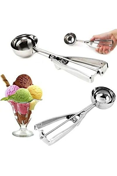 Panayır Home Luxury Stainless Steel Ice Cream Halva and Cookie Spoon 22cm