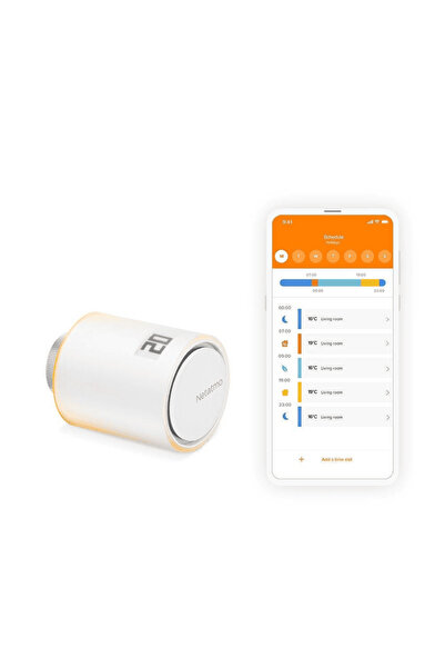 Netatmo Kit termostat de ambient si 2 capete termostat smart pentru calorifer Netatmo, WI-FI, cu afisaj d...