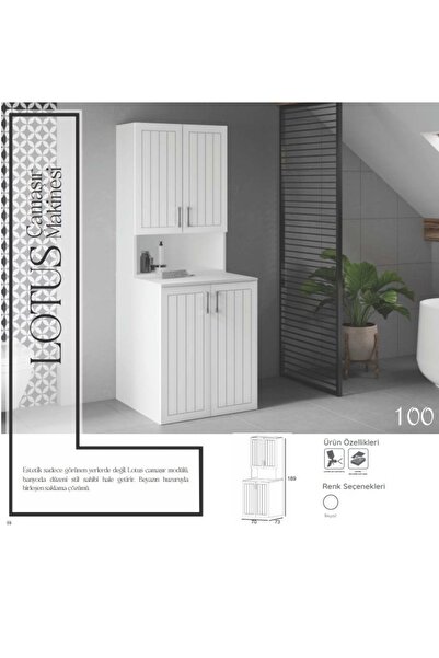 Lotus çamaşır makinası dolabı