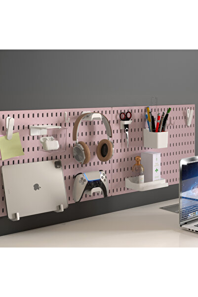 SMİLESEPET ÇOK AMAÇLI PANO ORGANİZATÖR SET 3 (52X36cm) DÜBELLİ -PANO PEMBE -A...