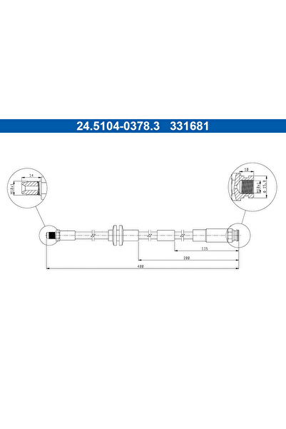 Ate Furtun Frana Abarth 500 / 595 / 695/500C / 595C / 695C Chrysler Ypsilon 2...