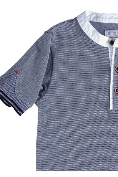 Ozmoz By Mukadder Özden Organic Crew Neck Blue Summer Boys Tshirt