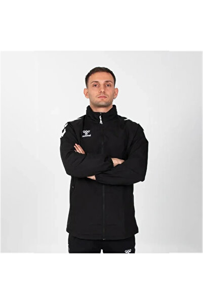 hummel Ανδρικό μαύρο μπουφάν Line ψηλός λαιμός