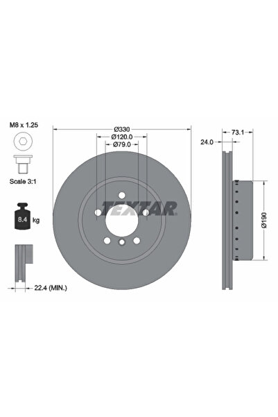 TEXTAR Disc Frana Bmw Z4 Roadster
