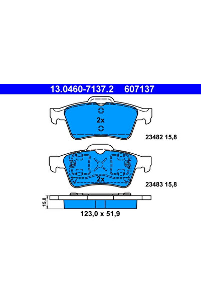 Ate Set Placute Frana Frana Disc Nissan Primera Renault Espace 4/Laguna 2/Meg...