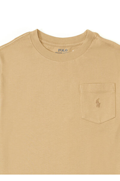 Polo Ralph Lauren Beige Logo Embroidered Boys' T-Shirt
