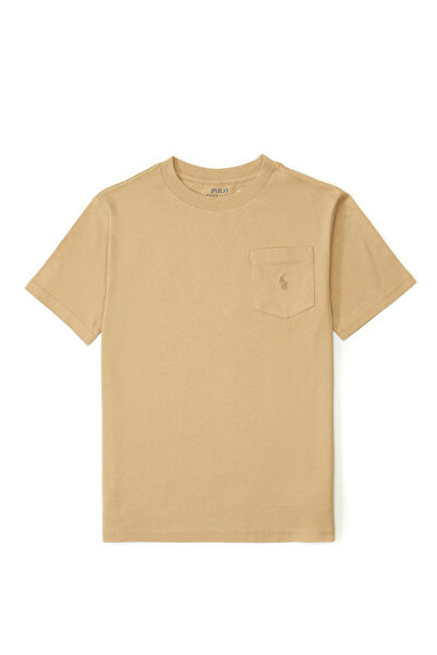 Polo Ralph Lauren Beige Logo Embroidered Boys' T-Shirt
