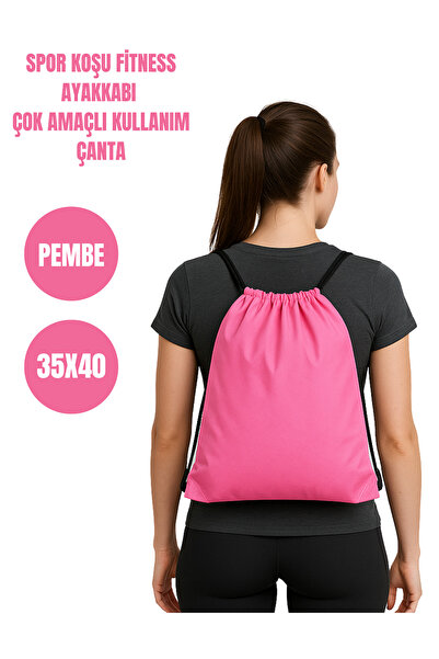 SAĞDIÇ İpli Büzgülü Spor Çantası Fitness Futbol Koşu Ayakkabı Eşya Su Geçirme...