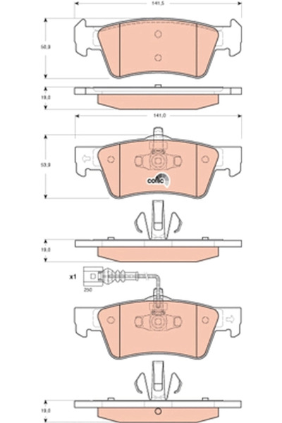 TRW Set Placute Frana Frana Disc Vw Multivan T5/Touareg/Transporter T5 Bus