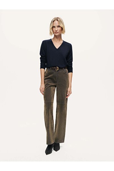 Nocturne Suede Straight Leg Pants