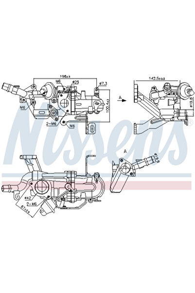 Nissens Radiator Recirculare Gaze De Esapament Citroen Berlingo Multispace/C3...