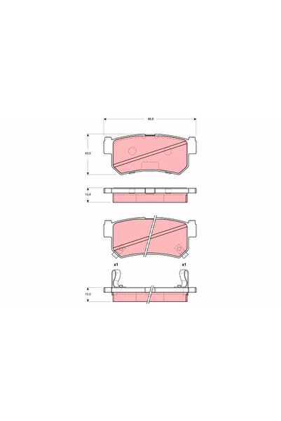 TRW Set Placute Frana Frana Disc Daewoo Musso Ssangyong Korando/Musso