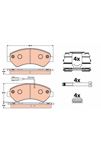 TRW Set Placute Frana Frana Disc Citroen Jumper 2 Bus/Jumper 2 Caroserie/Jump...