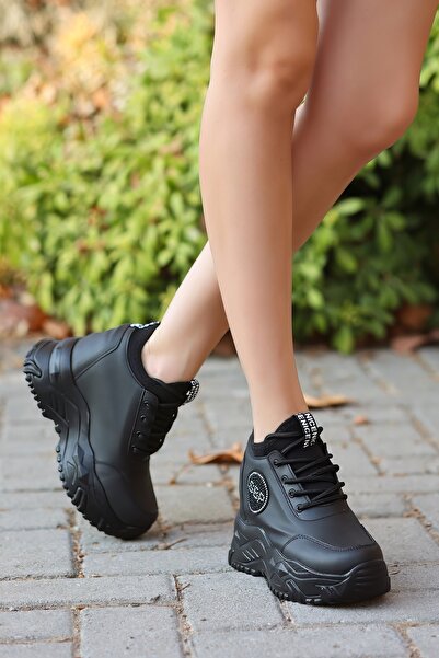 kajal ayakkabı FRM 8008 Pantofi sport cu toc ascuns cu emblemă