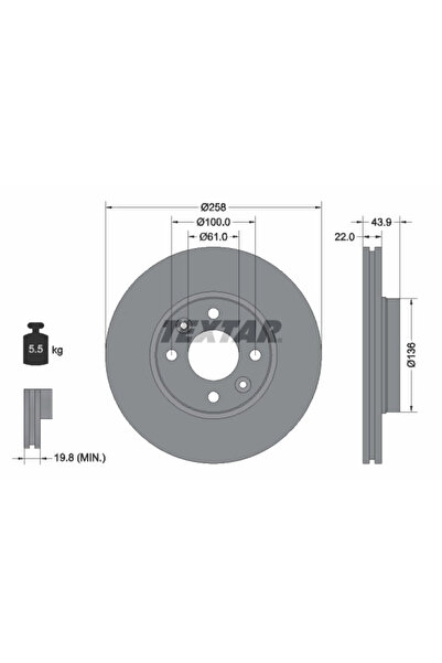 Krieger Disc Frana Dacia Dokker Microbus/Lodgy/Sandero 2 Mercedes-Benz Citan ...