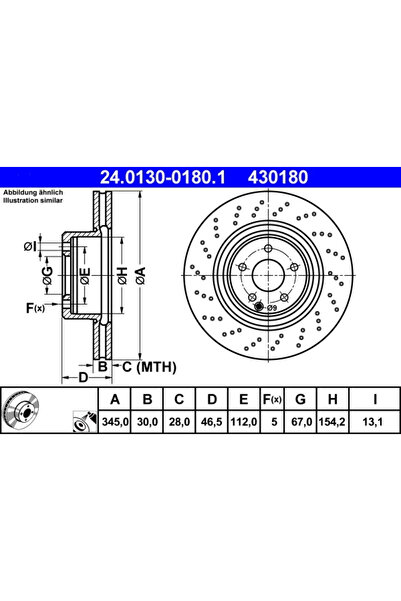 Ate Disc Frana Mercedes-Benz C-Class/Clk/Slk