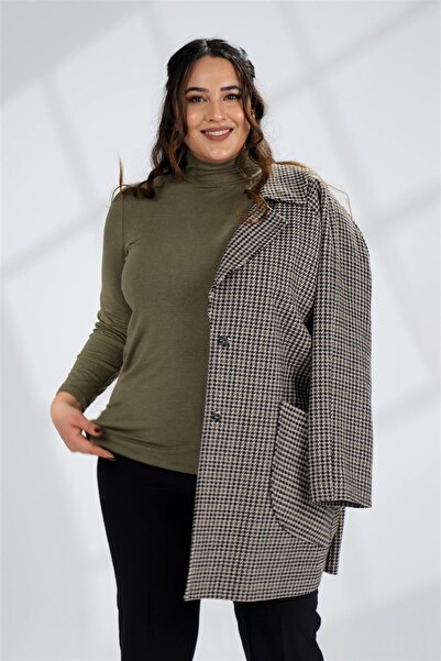 Roxxlen Large Size Pocketed Pitikareli Coat